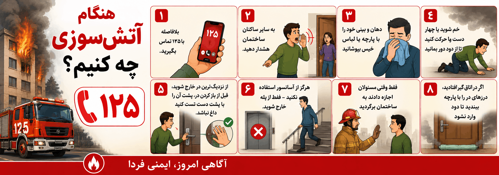 آتش سوزی در شرایط اضطراری